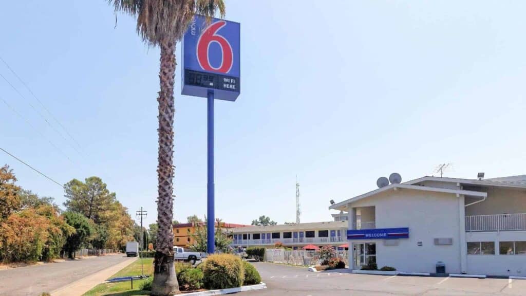 Exterior of the Motel 6 Chico